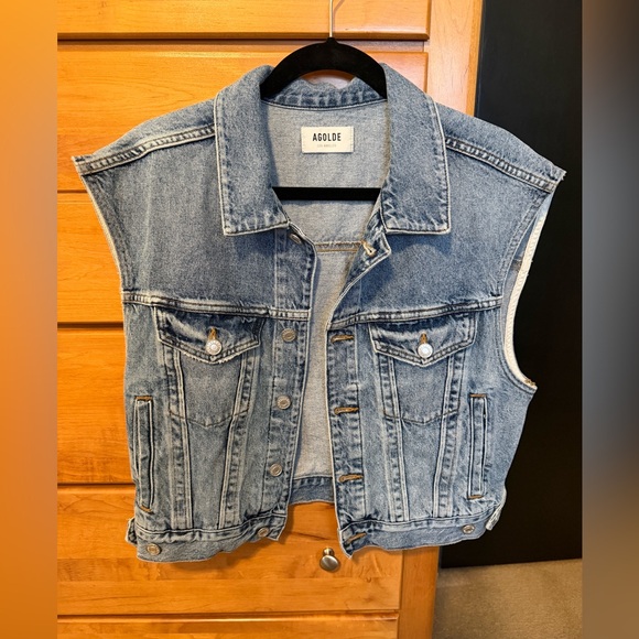 Agolde Charli Denim Vest - Picture 3 of 4